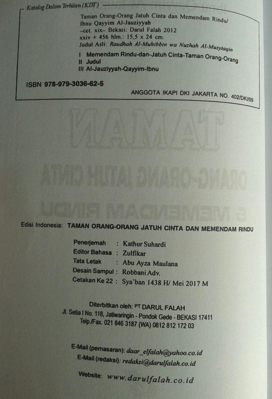 Buku Taman Orang-Orang Jatuh Cinta Dan Memendam Rindu isi 3