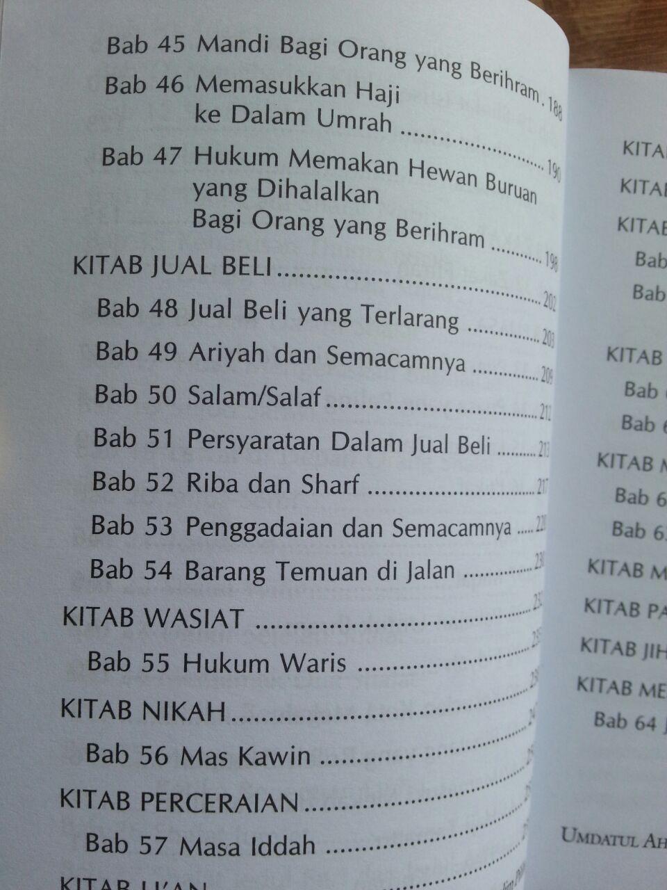 Buku Terjemah Umdatul Ahkam Ukuran A5 isi