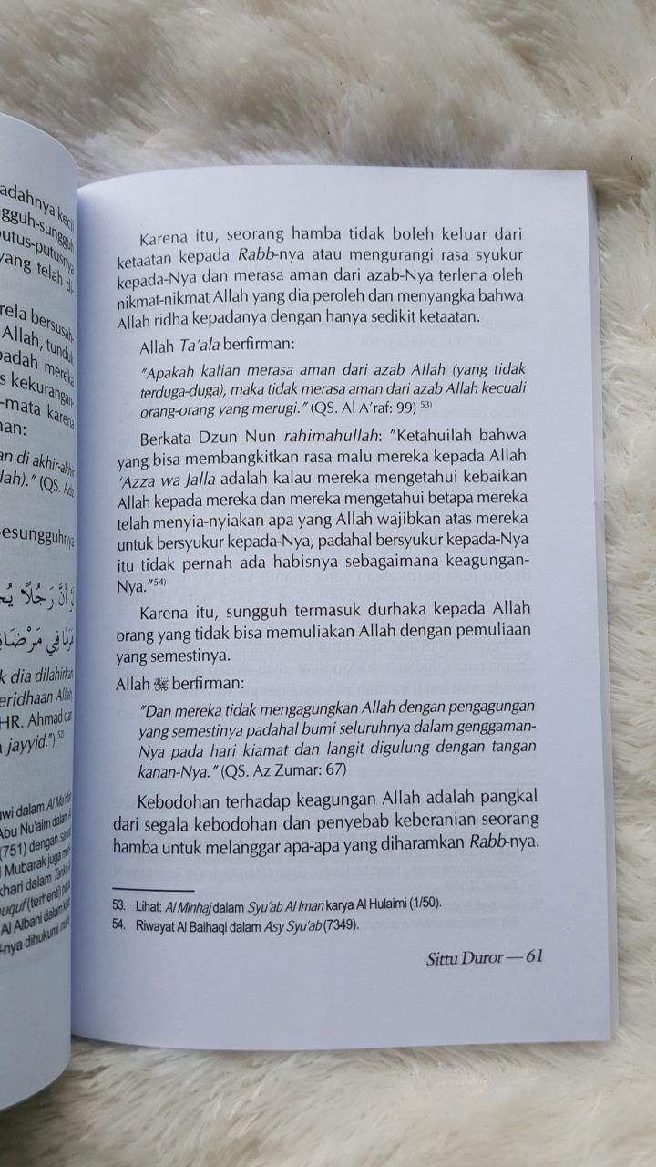 Buku Sittu Durror Landasan Membangun Jalan Selamat Isi