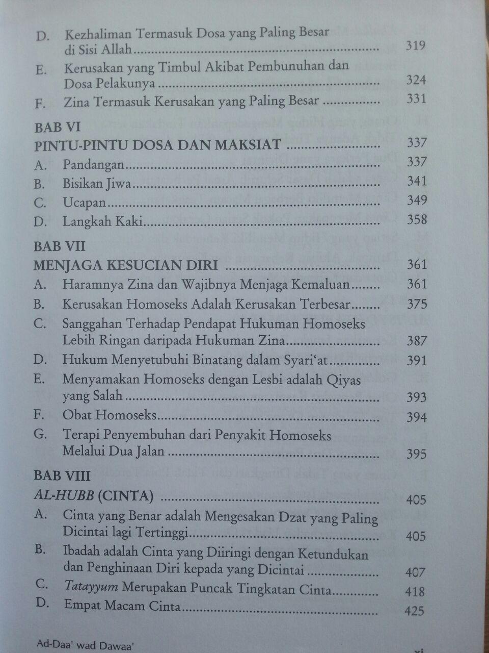 Buku Pengobatan Ad-Daa' wa ad-Dawaa' isi