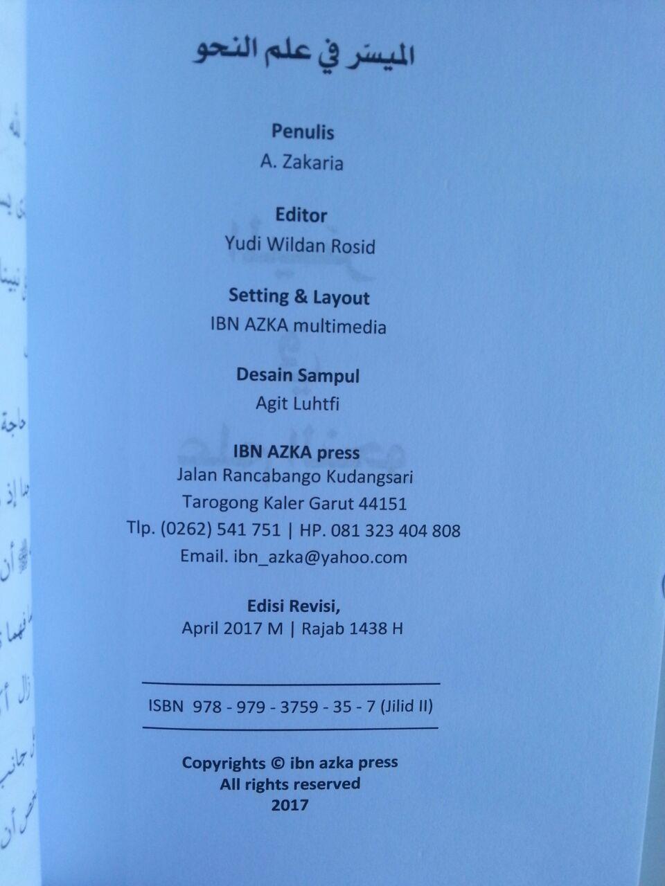 Kitab Bahasa Arab Al-Muyassar Fi Ilmin Nahwi isi 2