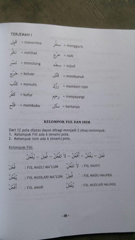 Buku Belajar Tashrif Sistem 20 Jam isi