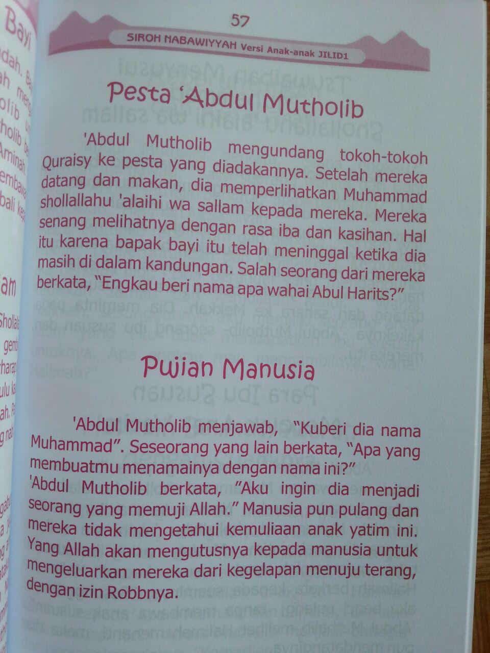 Buku Siroh Nabawiyah Versi Anak-Anak Jilid 1 isi 2