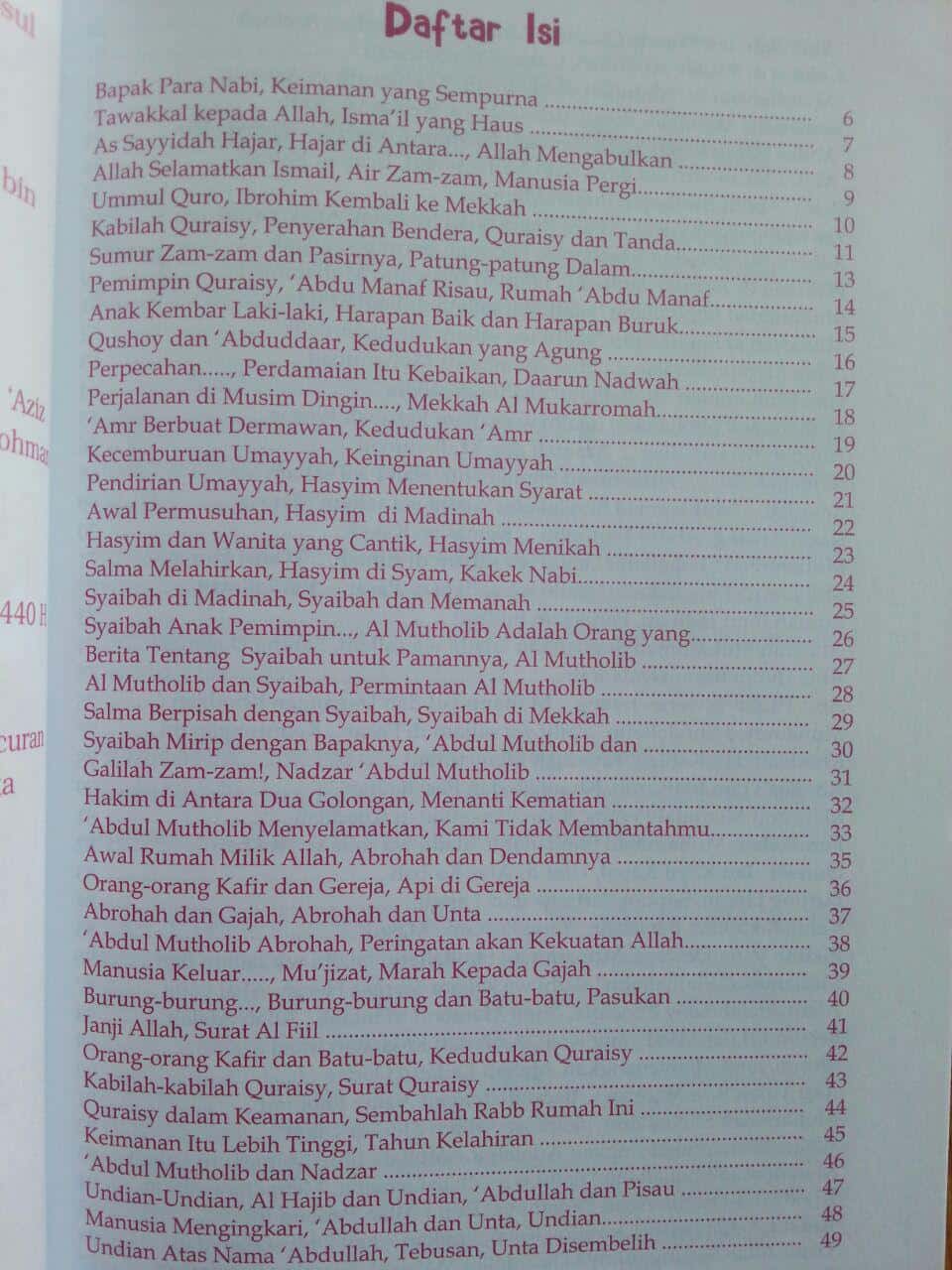 Buku Siroh Nabawiyah Versi Anak-Anak Jilid 1 isi