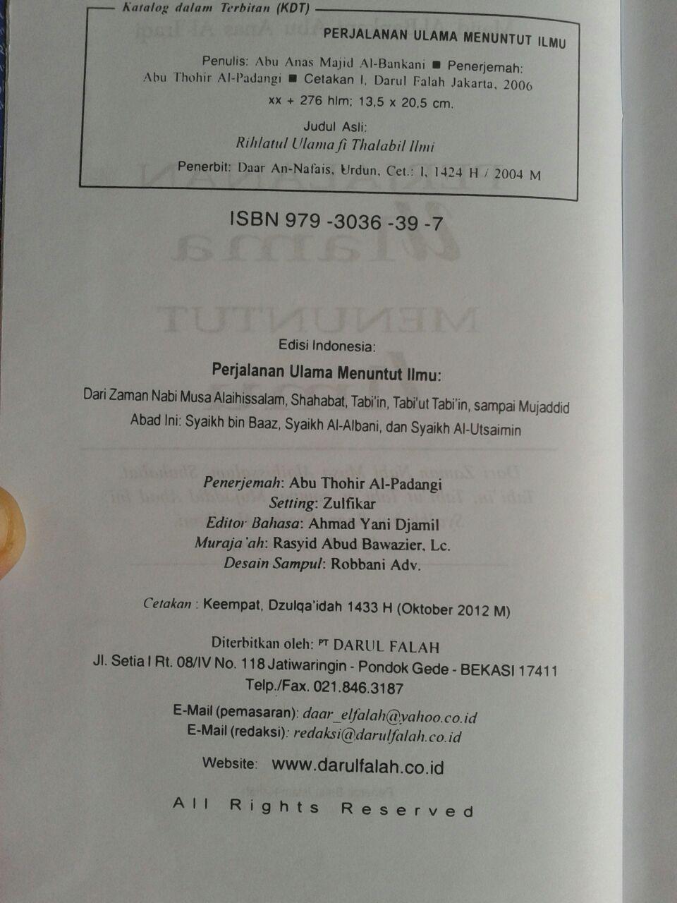 Buku Perjalanan Ulama Menuntut Ilmu isi 3