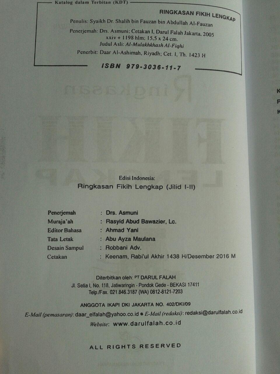 Buku Ringkasan Fikih Lengkap isi