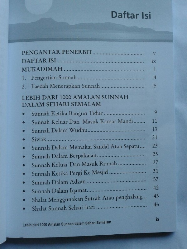 Buku Lebih Dari 1000 Amalan Sunnah Dalam Sehari Semalam isi 3