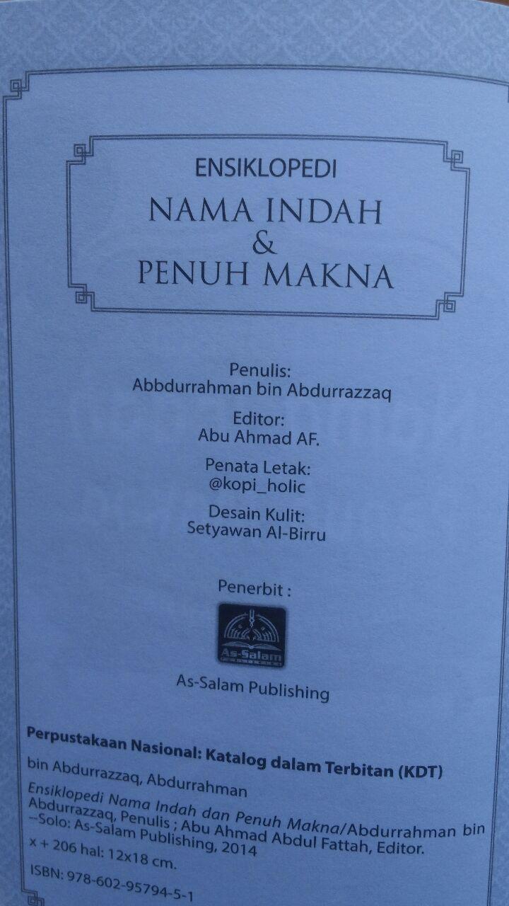 Buku Ensiklopedi Nama Indah Dan Penuh Makna isi 2