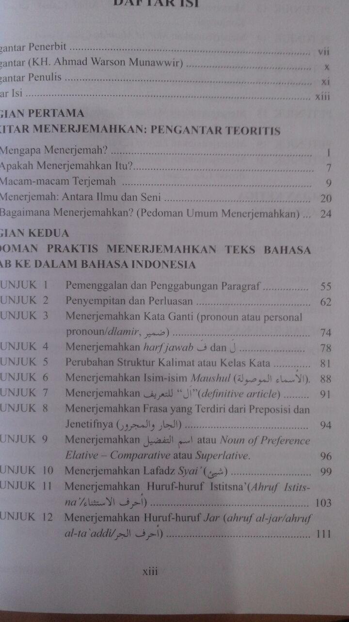 Buku Pintar Menerjemah Arab-Indonesia isi 2