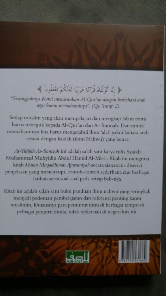 Buku Terjemah Tuhfatus Saniyyah isi