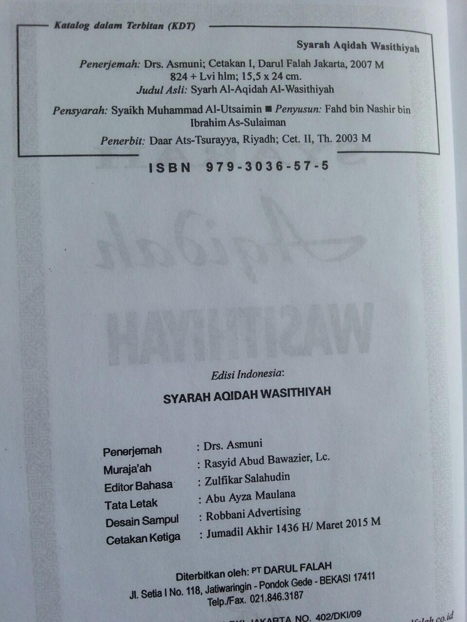 Buku Syarah Aqidah Wasithiyah isi 2