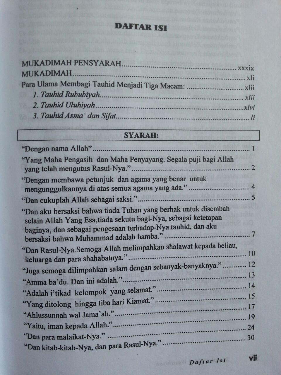 Buku Syarah Aqidah Wasithiyah isi 3