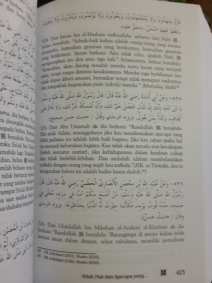 Buku Terjemah Riyadhus Shalihin Imam An-Nawawi Isi