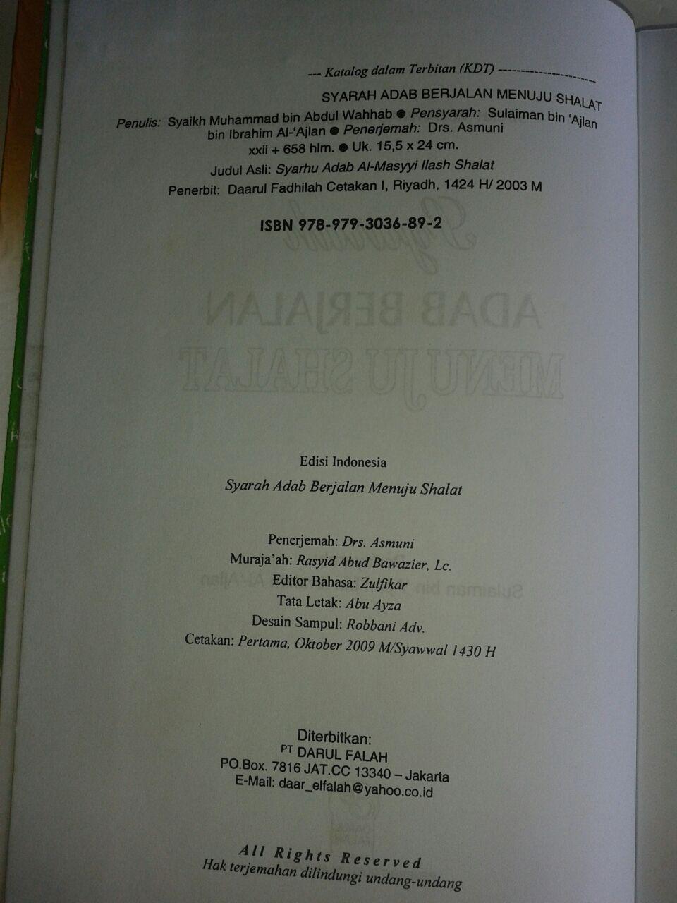 Buku Syarah Adab Berjalan Menuju Shalat isi 2
