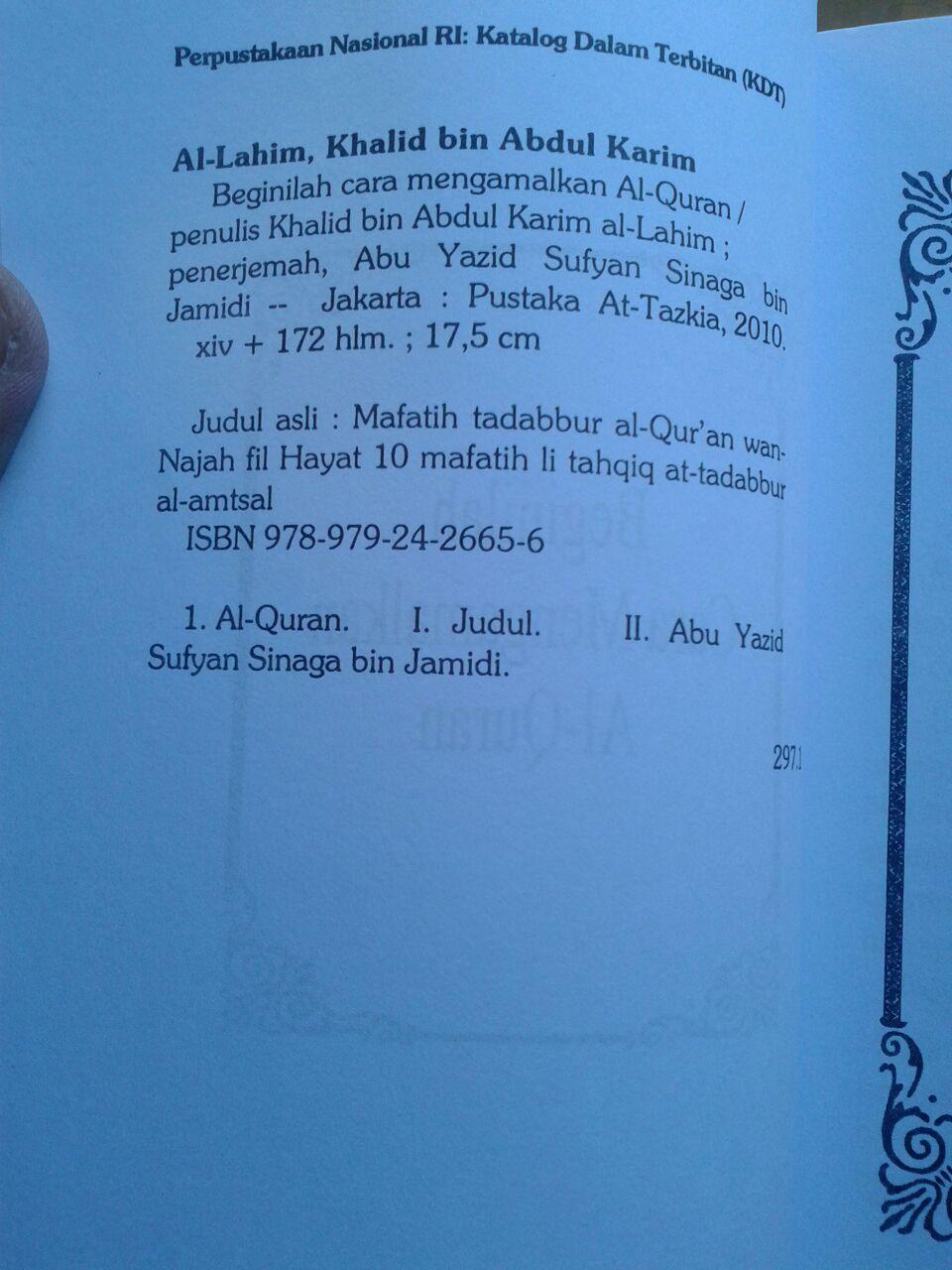Buku Beginilah Cara Mengamalkan al-Quran isi 2