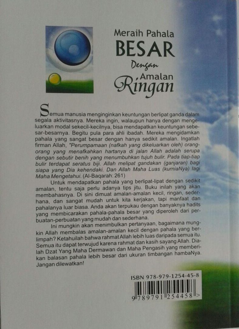 Buku Meraih Pahala Besar dengan Amalan Ringan cover