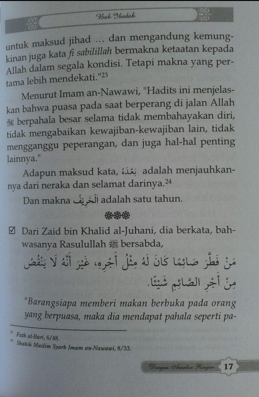 Buku Meraih Pahala Besar dengan Amalan Ringan isi 2