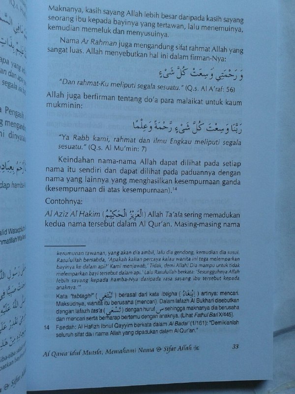Buku Al Qawa'idul Mutsla Memahami Nama & Sifat Allah isi