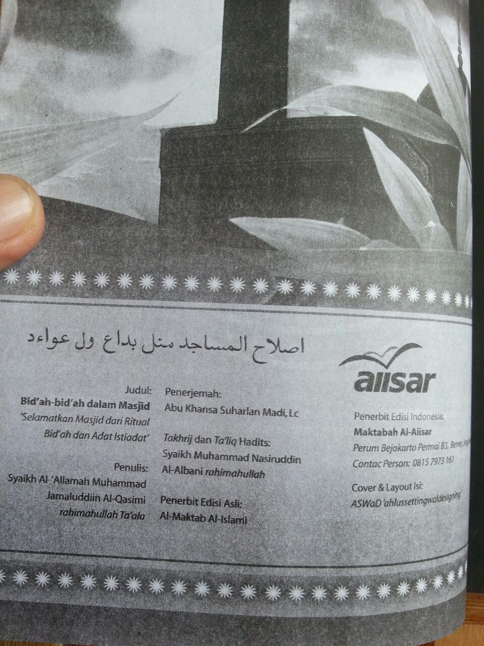 Buku Bidah-bidah dalam Masjid isi