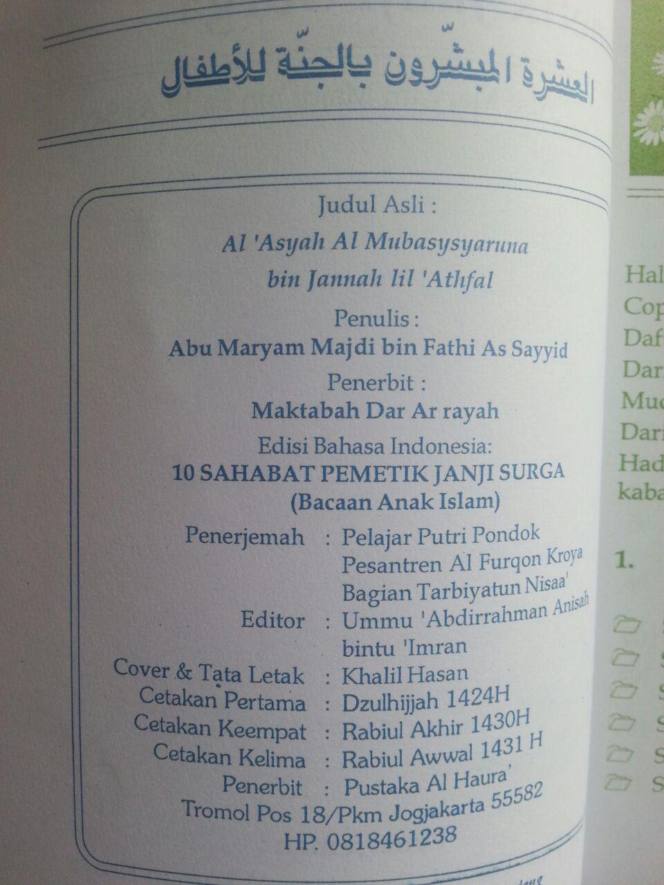 Buku 10 Sahabat Pemetik Janji Surga isi 2