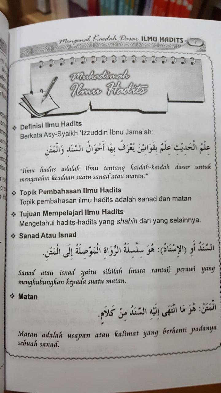 Buku Mengenal Kaedah Dasar Ilmu Hadits Penjelasan Al-Mandhumah Al-Baiquniyah isi 2