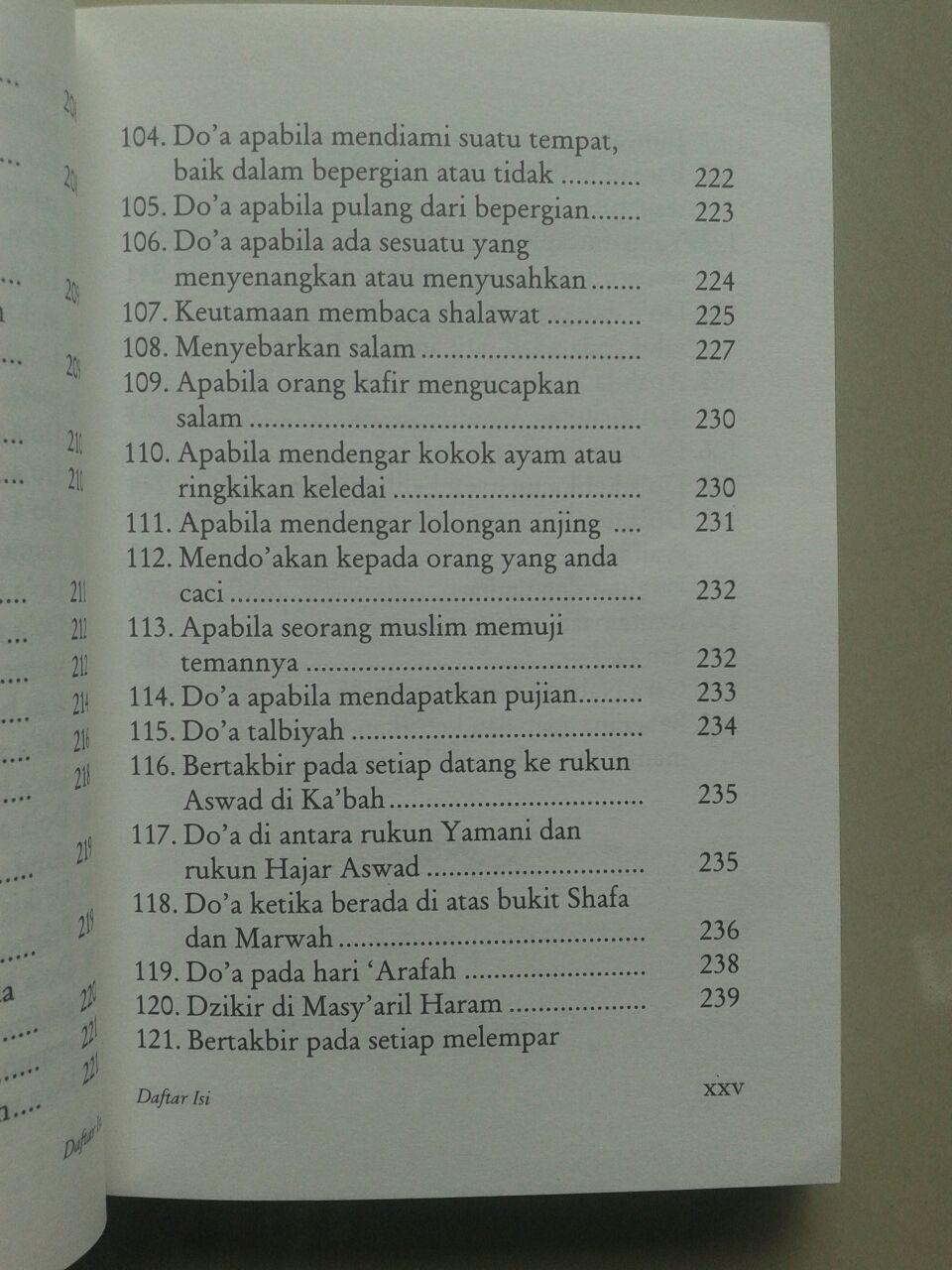 Buku Doa & Dzikir Berdasarkan al-Quran dan as-Sunnah isi