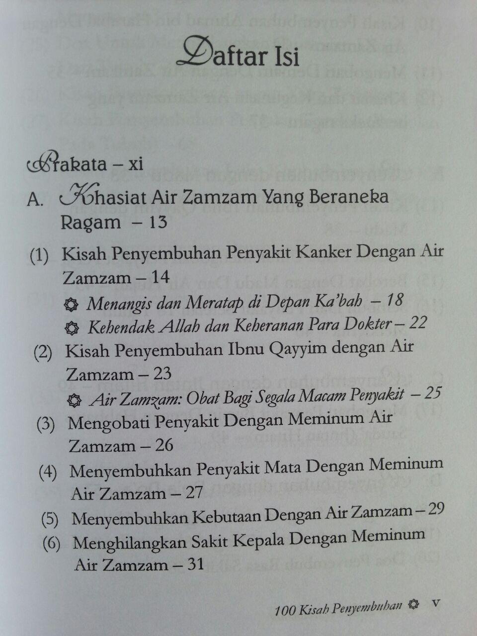 Buku 100 Kisah Penyembuhan Dengan Doa Air Zam Zam Madu Jintan Hitam isi 2