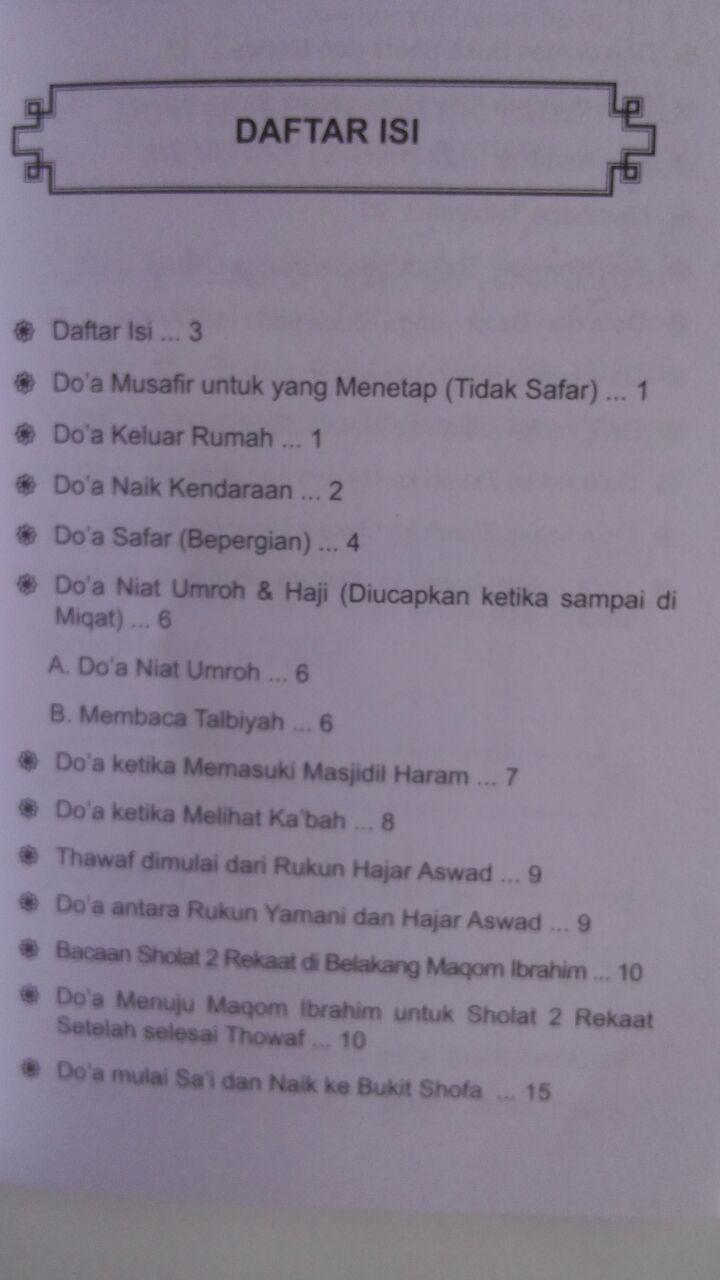 Buku Kumpulan Doa Haji Dan Umrah Dari Al-Qur'an dan As-Sunnah isi 2