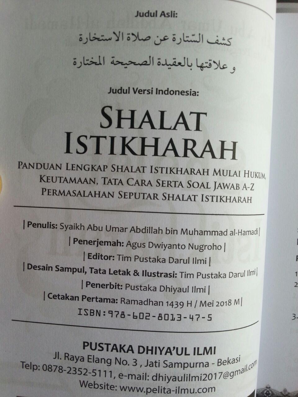 Buku Shalat Istikharah Solusi Kebimbangan Dalam Pilihan isi