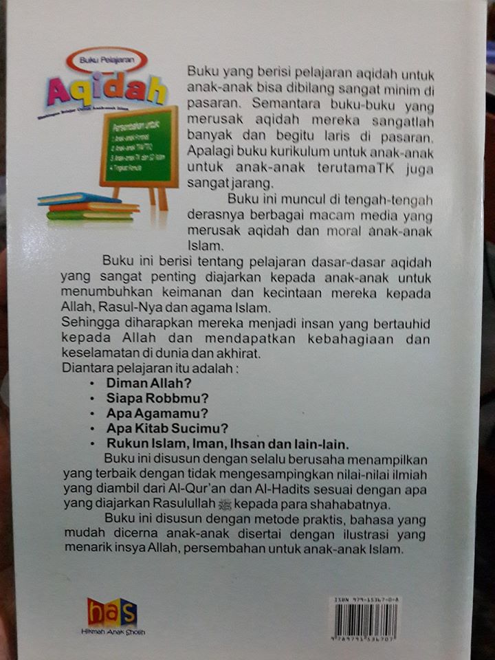 Buku Anak Pelajaran Aqidah Anak Islam Cover 2