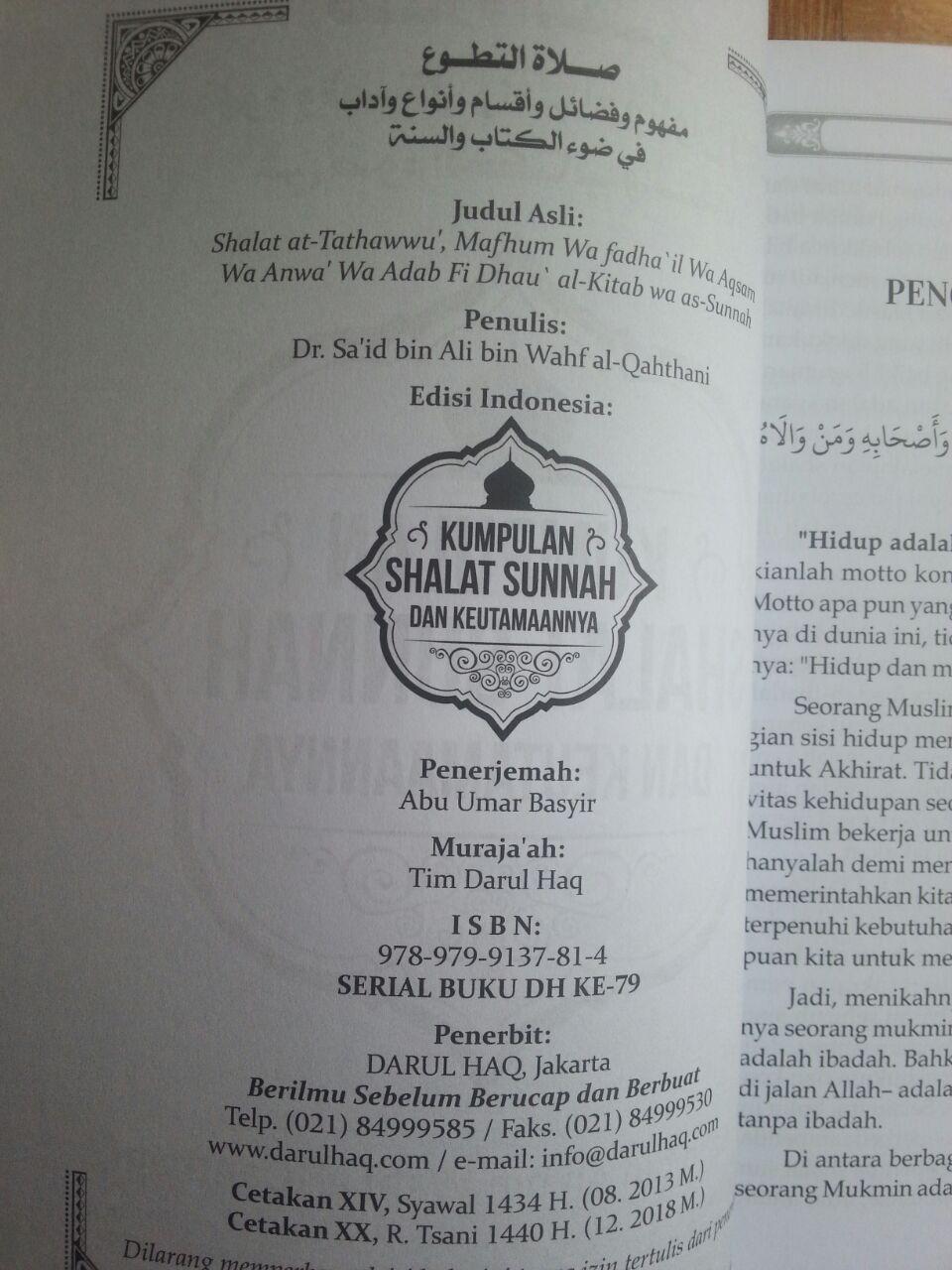 Buku Kumpulan Shalat Sunnah Dan Keutamaannya isi