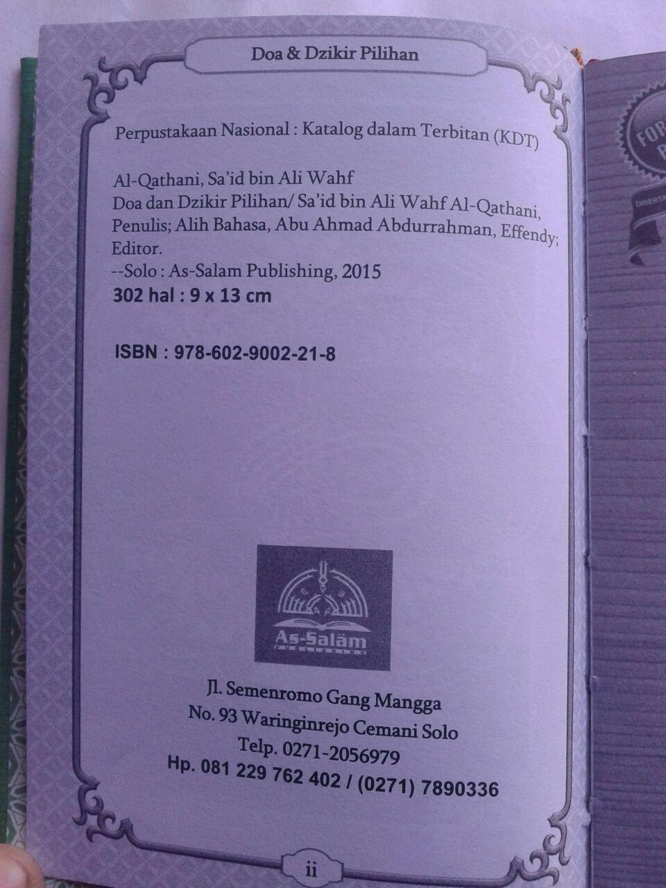 Buku Saku Hisnul Muslim Ensiklopedi Mini Doa & Dzikir Pilihan isi