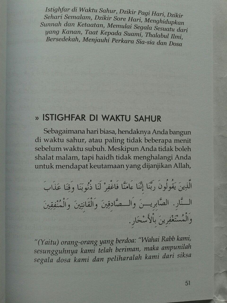 Buku Wirid Wanita Haidh Amal Pilihan Saat Datang Bulan isi