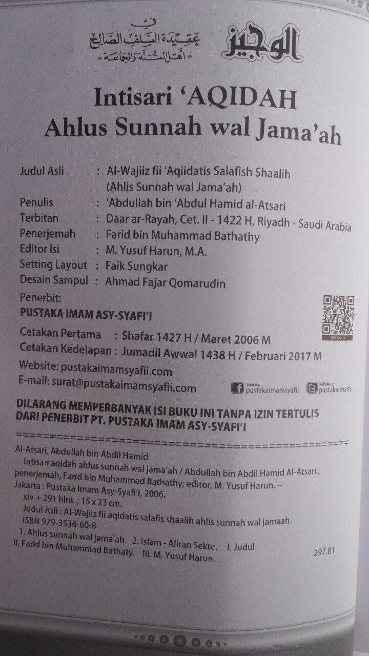 Buku Intisari Aqidah Ahlus Sunnah Wal Jamaah isi