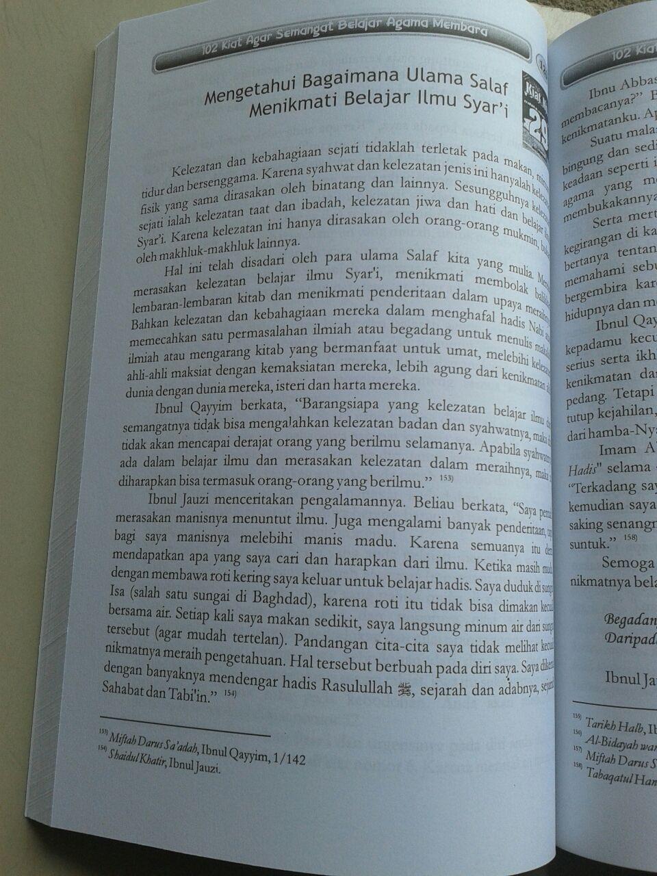 Buku 102 Kiat Agar Semangat Belajar Agama Membara isi 3