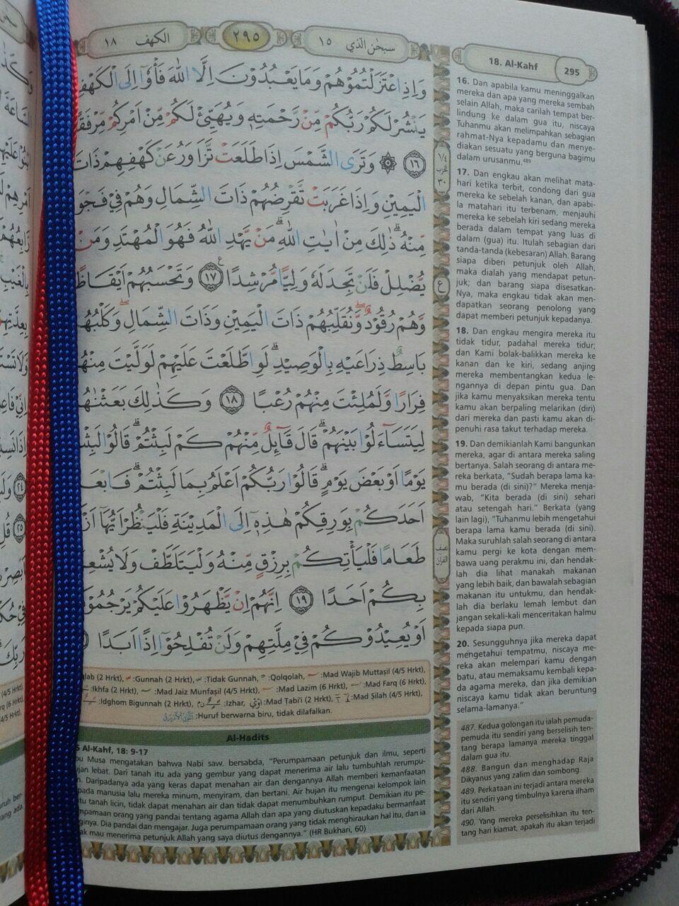 Al-Qur'an Terjemah Bukhara Syamil Ritsleting Tajwid Ukuran A6 isi