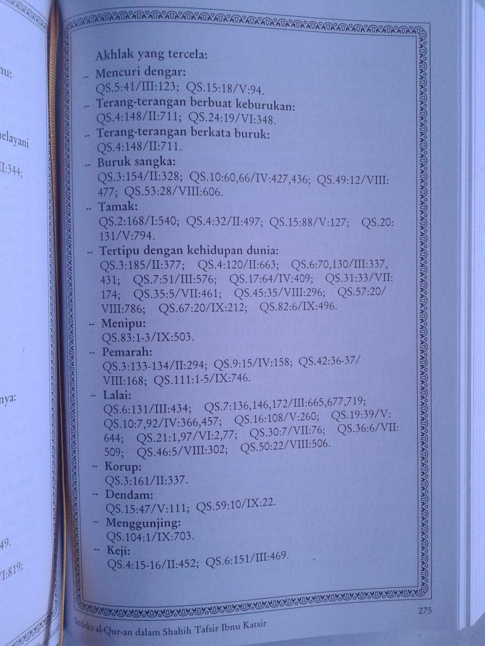 Buku Index Al-Qur’an Dalam Shahih Tafsir Ibnu Katsir