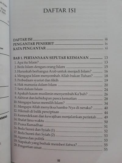 Buku Mereka Bertanya Islam Menjawab Daftar Isi