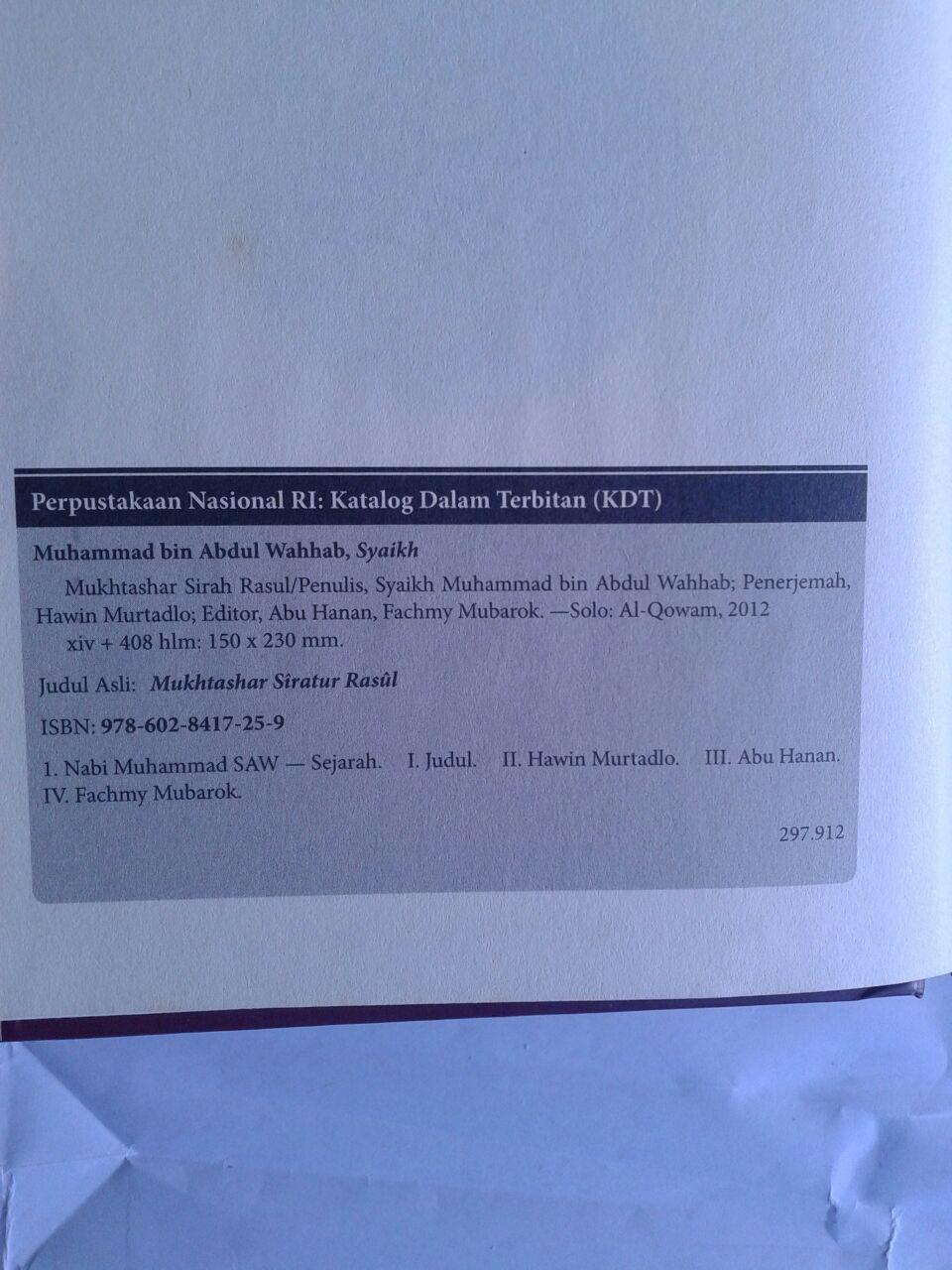 Buku Mukhtashar Sirah Nabawiyah isi