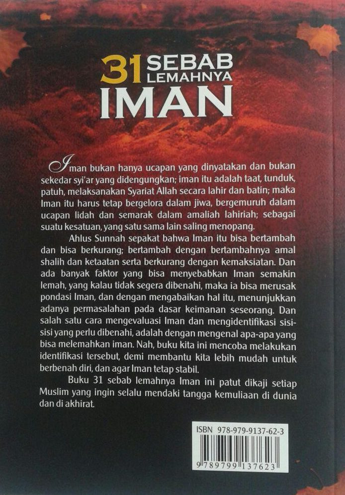 Buku 31 Sebab Lemahnya Iman cover