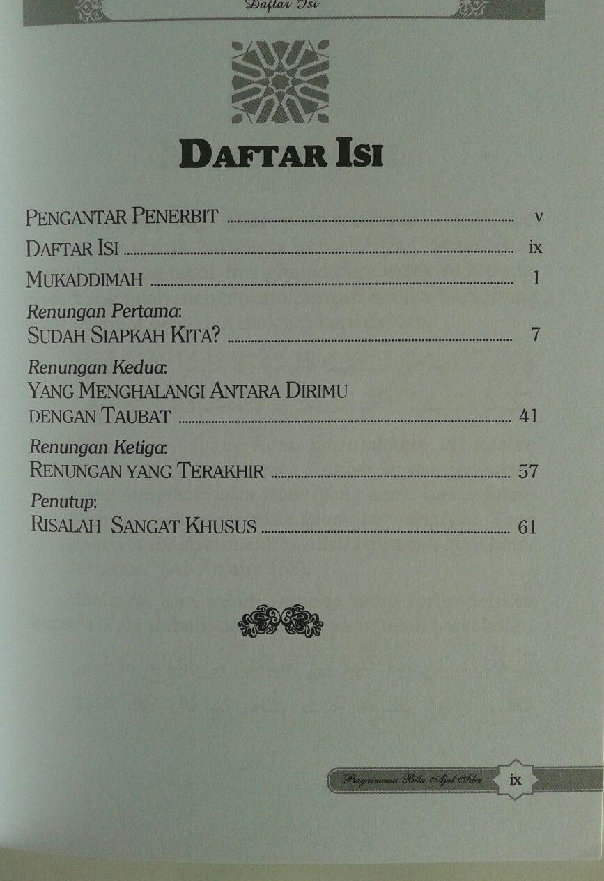 Buku Bagaimana Bila Ajal Tiba isi 2
