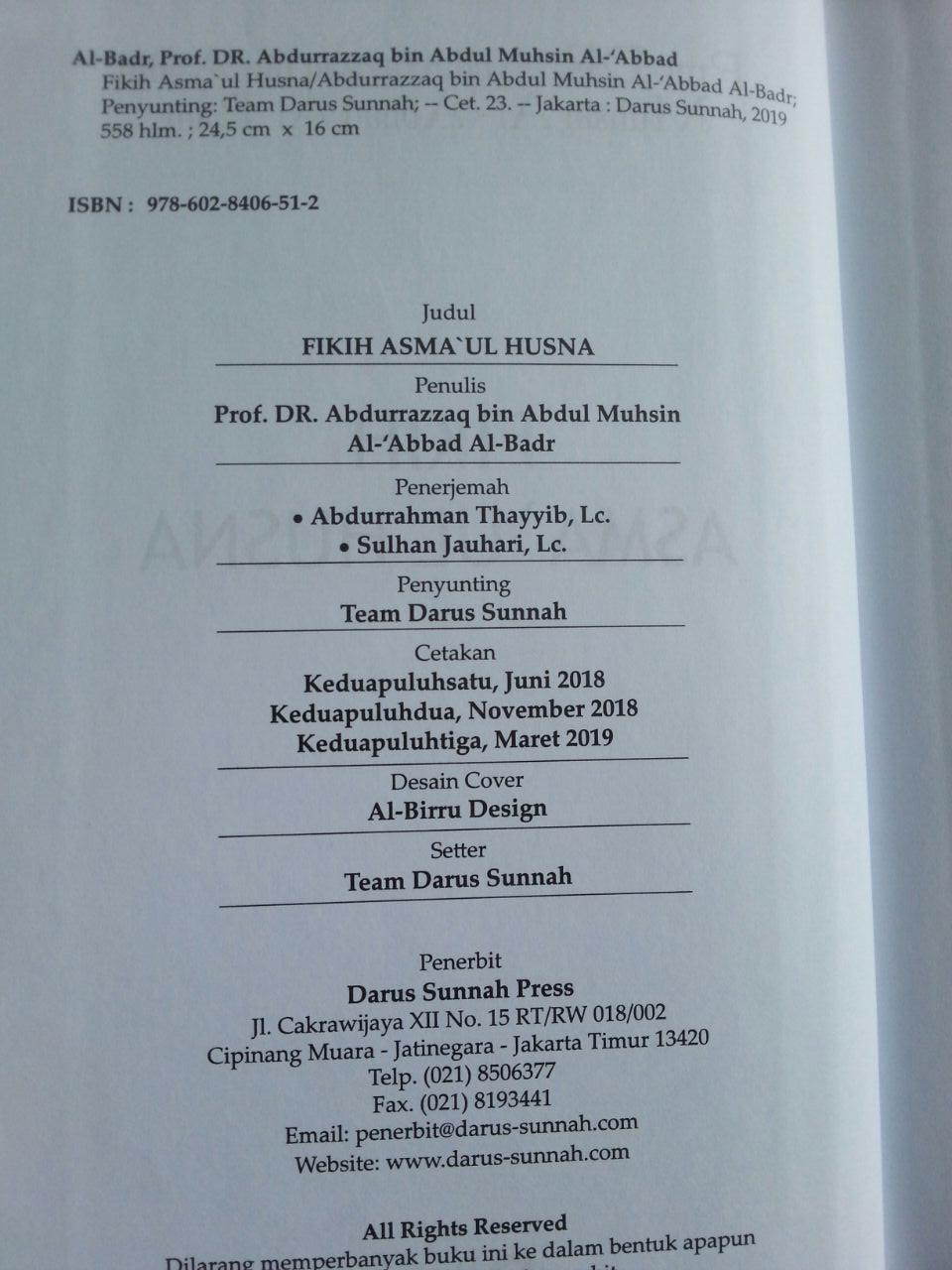 Buku Fikih Asma'ul Husna isi 3