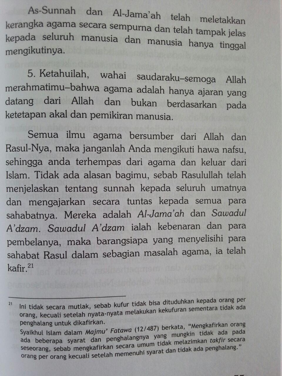 Buku Syarhus Sunnah 1 Jam Memahami Aqidah Islam isi 3