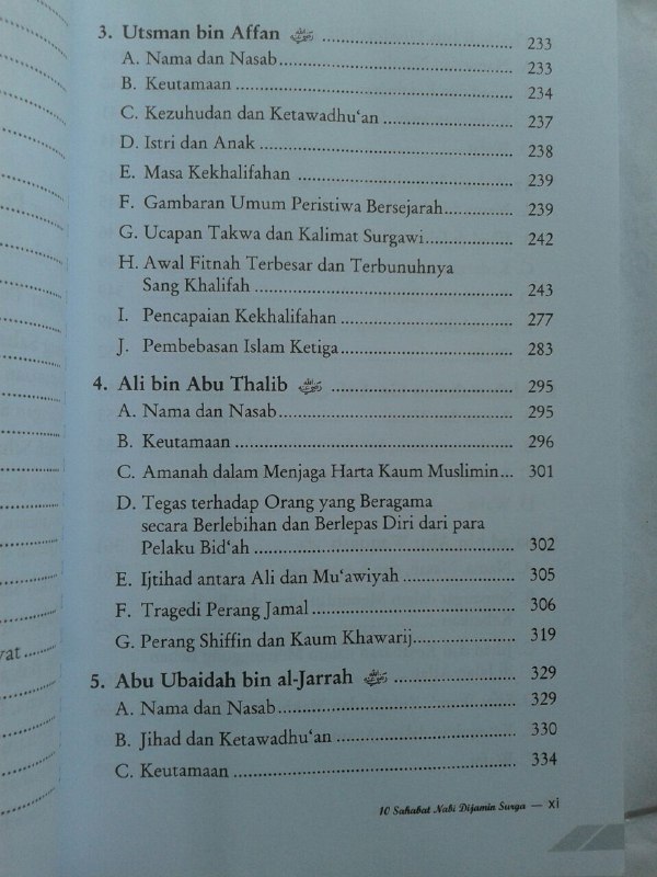Buku 10 Sahabat Nabi Dijamin Surga isi 2