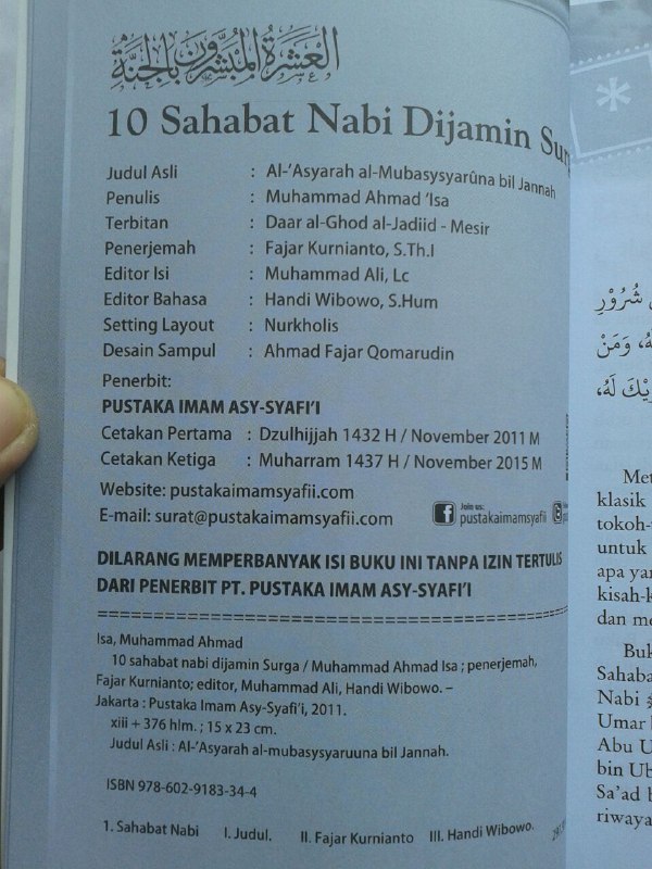 Buku 10 Sahabat Nabi Dijamin Surga isi 3