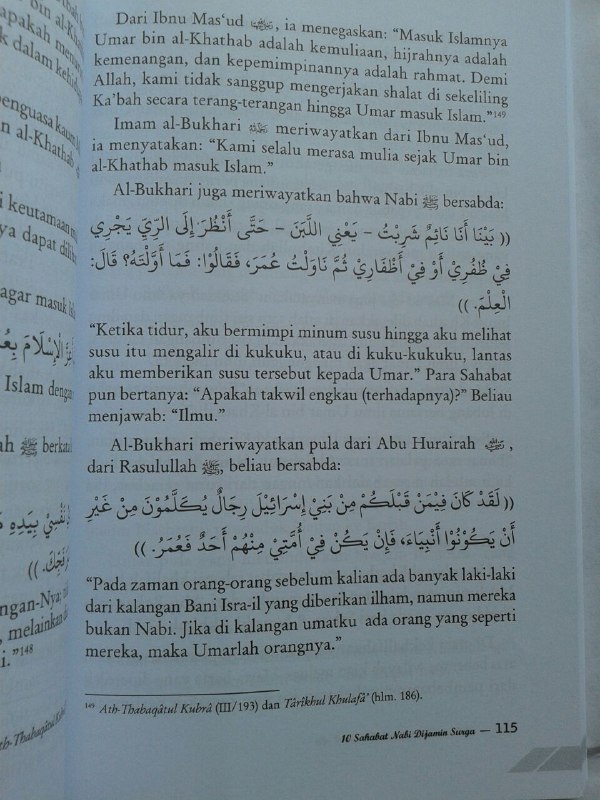 Buku 10 Sahabat Nabi Dijamin Surga isi
