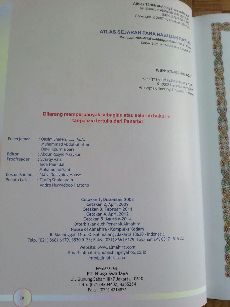 Buku Atlas Sejarah Para Nabi dan Rasul isi