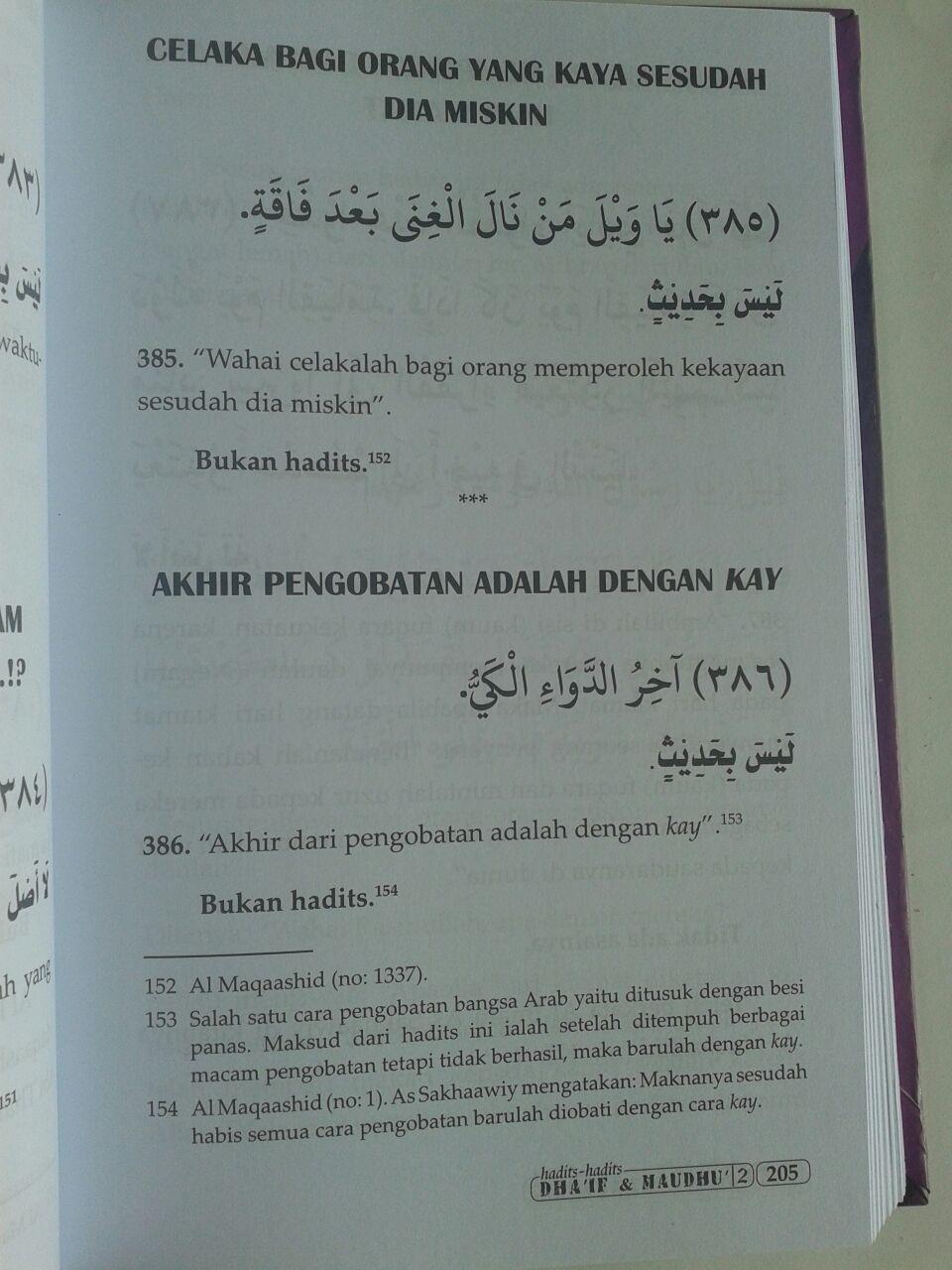 Buku Hadits-Hadits Dhaif dan Maudhu (2 Jilid) isi