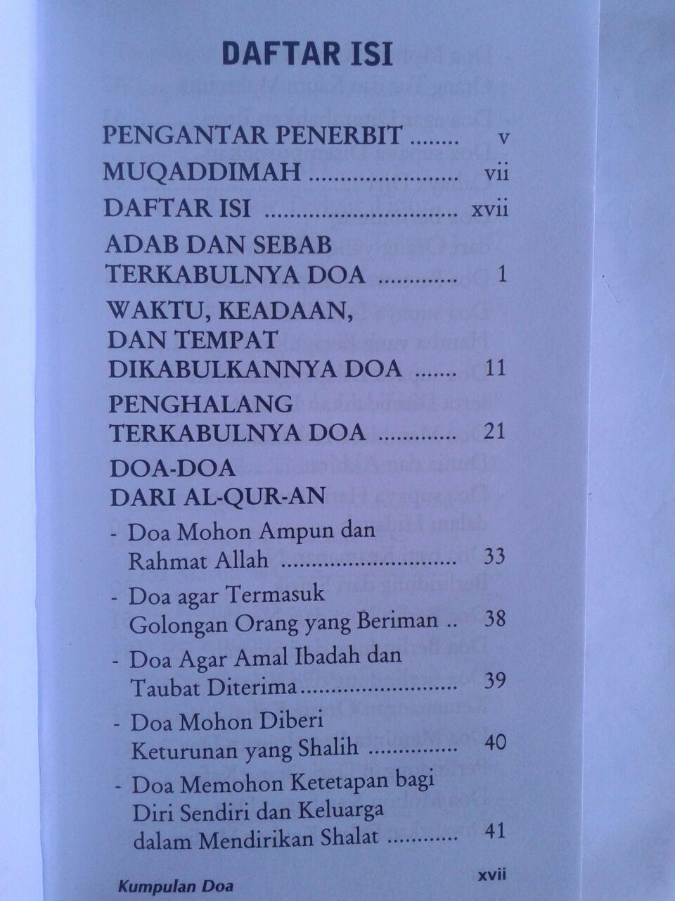 Buku Kumpulan Doa Dari Al-Quran dan As-Sunnah Yang Shahih isi 2