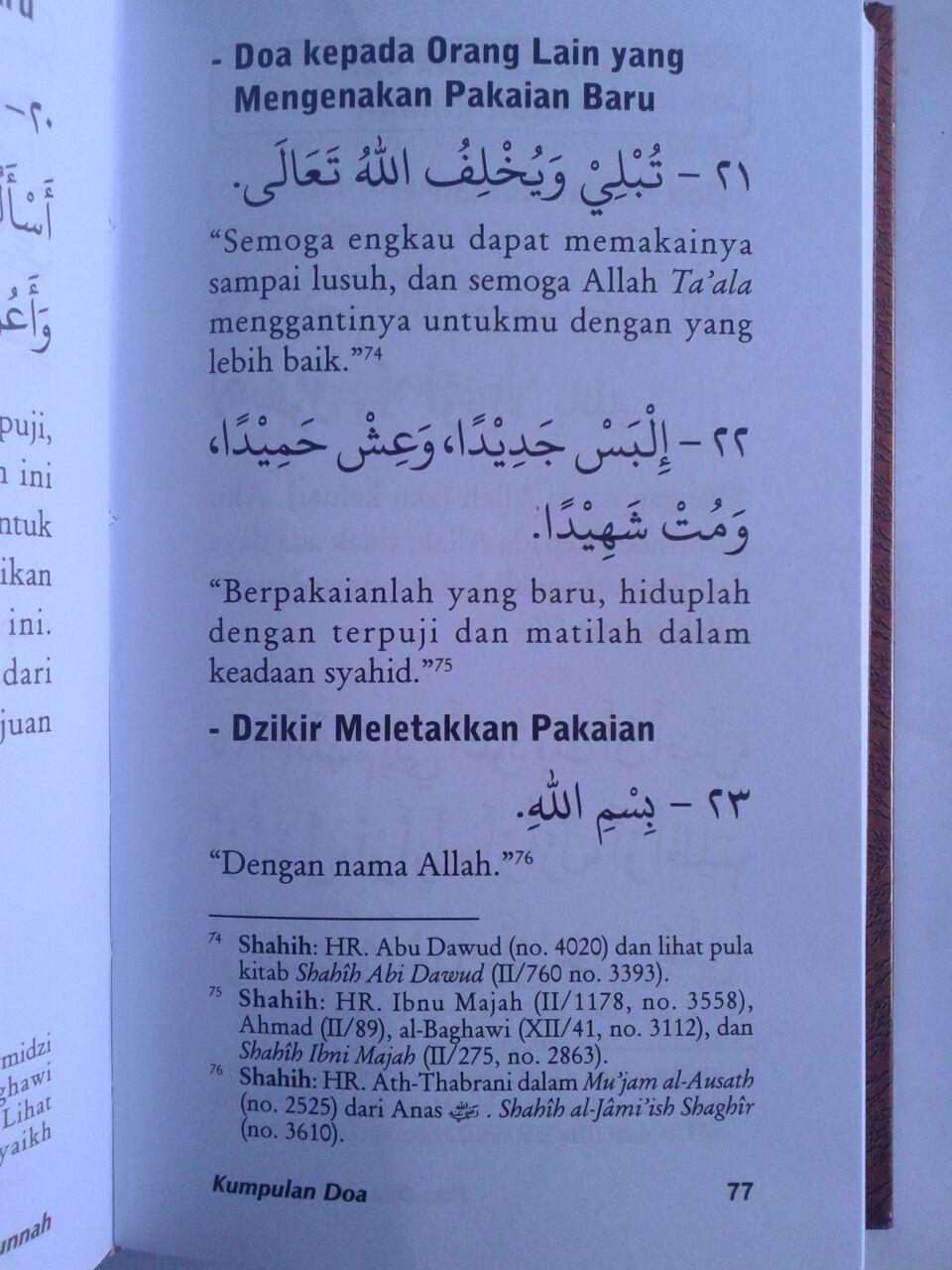 Buku Kumpulan Doa Dari Al-Quran dan As-Sunnah Yang Shahih isi 3